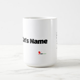Minimalist Custom Cat Name Mug | Abstract Line Art