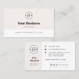 Minimalist Custom Corporate Branding Business Card