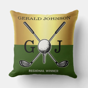 Minimalist Custom Elegant Golf Monogram Cushion