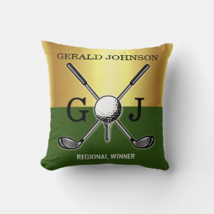 Minimalist Custom Elegant Golf Monogram Cushion