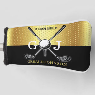 Minimalist Custom Elegant Golf Monogram Design Head Cover