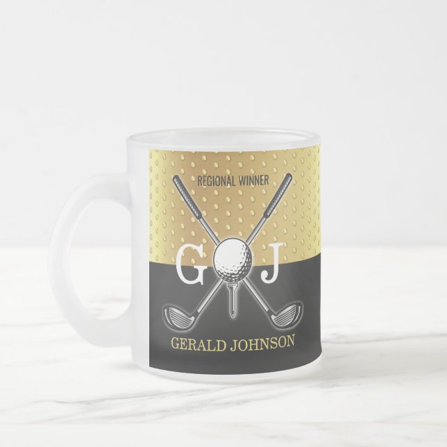 Minimalist Custom Elegant Golf Monogram Design Mug (Left)