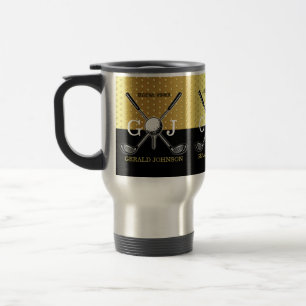Minimalist Custom Elegant Golf Monogram Design Mug