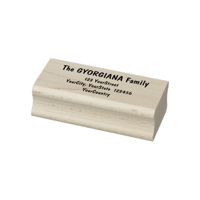 Minimalist Custom Family Name & Address Rubber Stamp (Stamp)