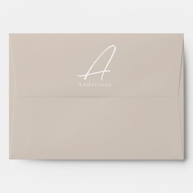 Minimalist Custom Family Name Envelope (Back (Top Flap))