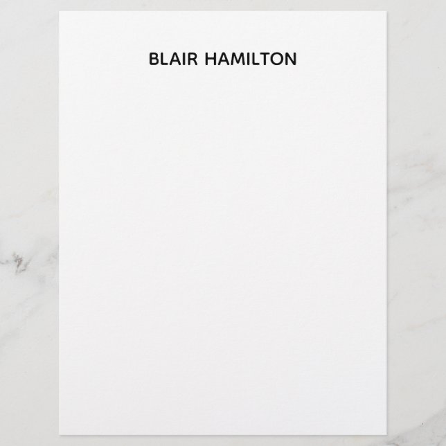 Minimalist Custom Letterhead (Front)