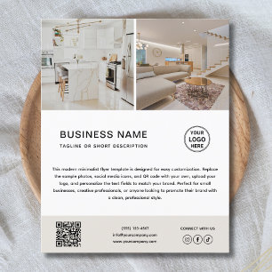 Minimalist Custom Logo Photo Business Flyer