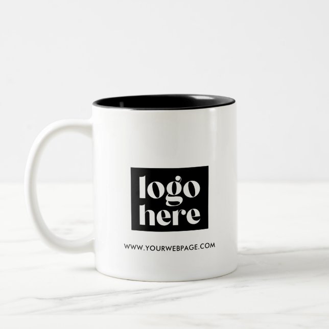 Minimalist Custom Logo Promotional Mug (Left)