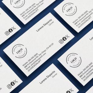 Minimalist Custom Logo Social media QR code Business Card