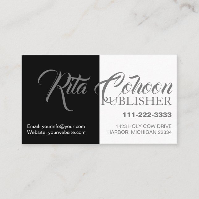 Minimalist Custom Modern Business Calling Card (Front)