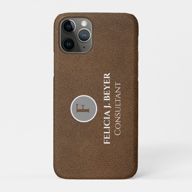 Minimalist Custom Monogram Case-Mate iPhone Case (Back)