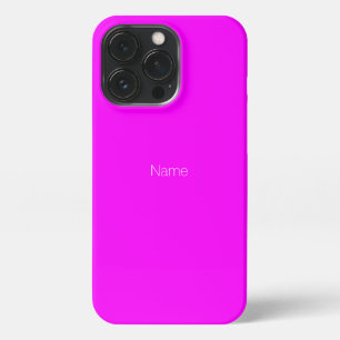 Minimalist custom name monogram magenta iPhone 13 pro case