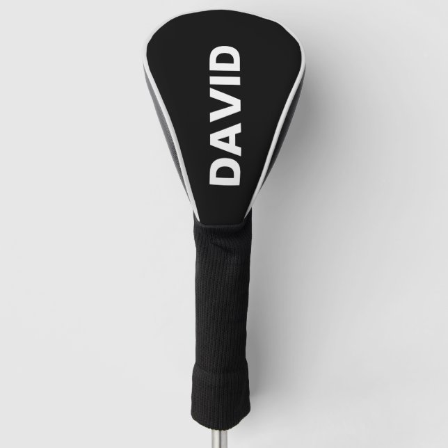 Minimalist Custom Name Or Logo Golf Head Cover (Front)