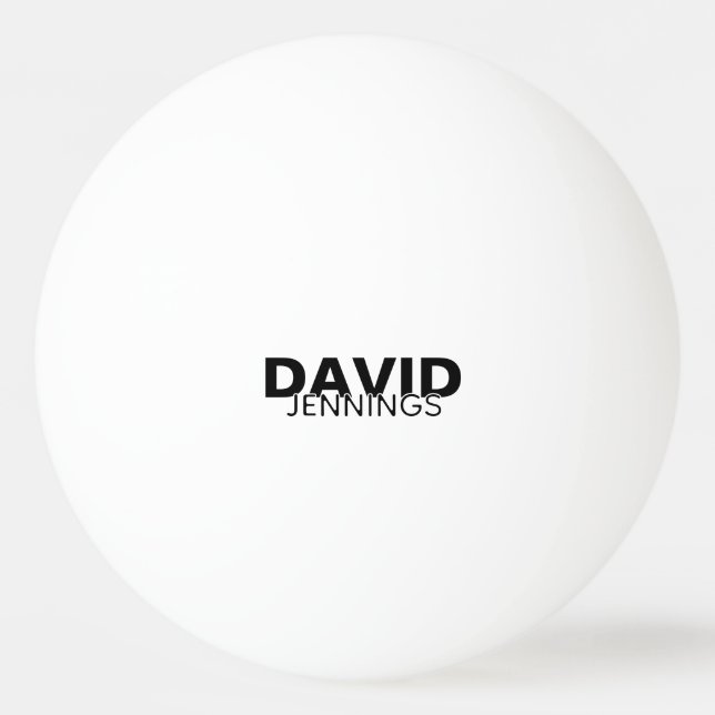 Minimalist Custom Name Or Logo Ping Pong Ball (Front)