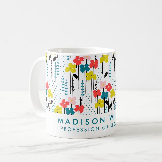 Minimalist Custom Name Personalised Coffee Mug (Front Left)