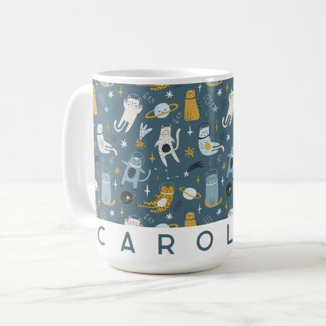 Minimalist Custom Name Personalised Coffee Mug (Front Left)