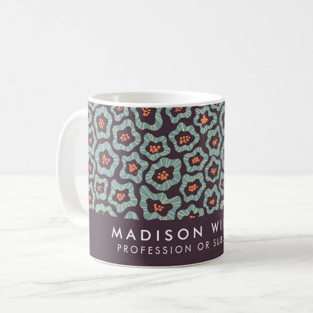 Minimalist Custom Name Personalised Coffee Mug (Front Left)