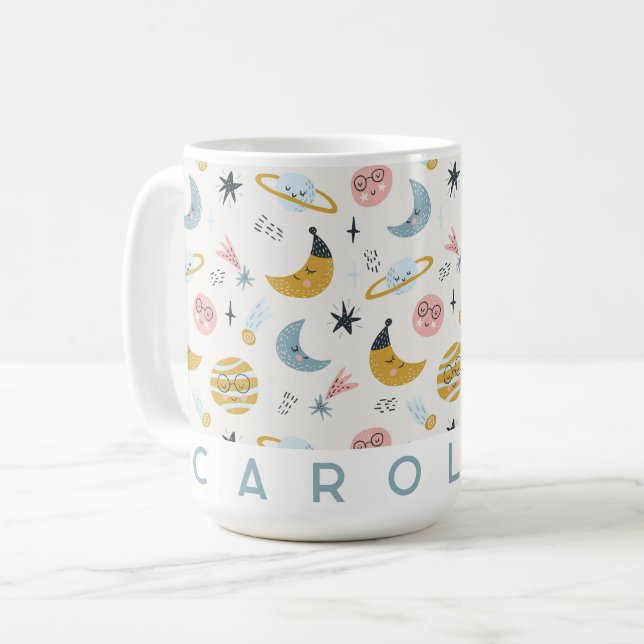 Minimalist Custom Name Personalised Coffee Mug (Front Left)