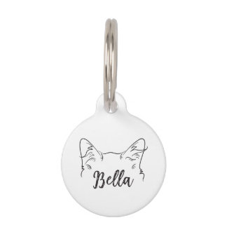 Minimalist Custom Name Somali Cat Pet Tag