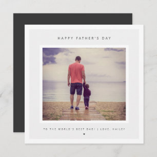 Minimalist Custom Photo Father's Day Modern Card