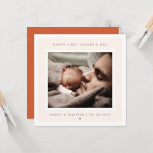 Minimalist Custom Photo First Father's Day Modern Card