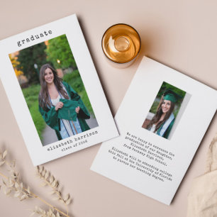 Minimalist Custom Photo   Graduation Announcement