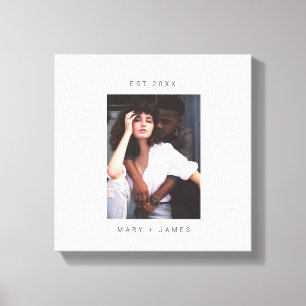 Minimalist Custom Photo Text Canvas Print