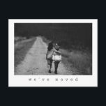 Minimalist Custom Photo We Moved New Home Moving Postcard<br><div class="desc">This modern minimalist we moved announcement postcard features your custom photo.</div>
