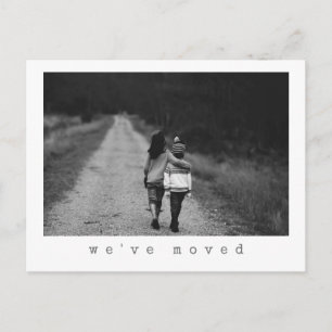 Minimalist Custom Photo We Moved New Home Moving Postcard