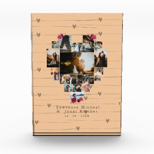 Minimalist custom pink 18 heart Shaped photos gift