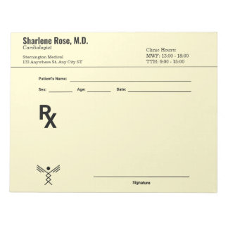 Minimalist Custom Prescription Notepad – Editable 
