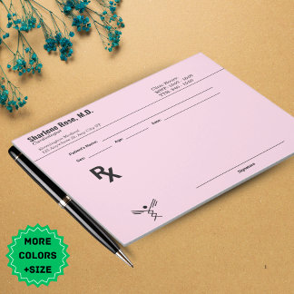 Minimalist Custom Prescription Notepad – Editable