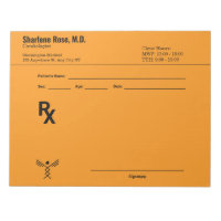 Minimalist Custom Prescription Notepad – Green Pad