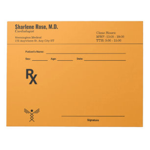 Minimalist Custom Prescription Notepad – Green Pad
