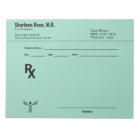 Minimalist Custom Prescription Notepad – Green Pad