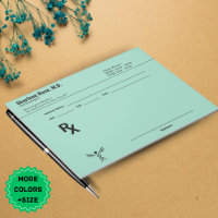 Minimalist Custom Prescription Notepad – Green Pad