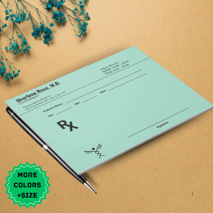 Minimalist Custom Prescription Notepad – Green Pad