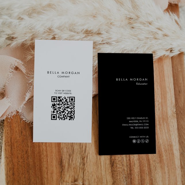 Minimalist Custom Professional Educator Business Card (Creator Uploaded)