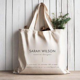 Minimalist Custom Promotional Business Company Tote Bag