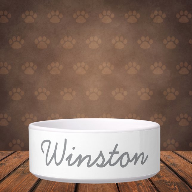 Minimalist Custom Script Pet Name Bowl (Creator Uploaded)