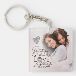 Minimalist  Custom Sister-In-Law Birthday Gifts Key Ring