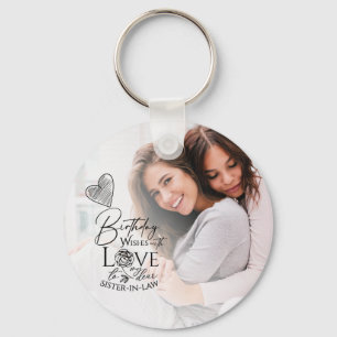 Minimalist  Custom Sister-In-Law Birthday Gifts Key Ring