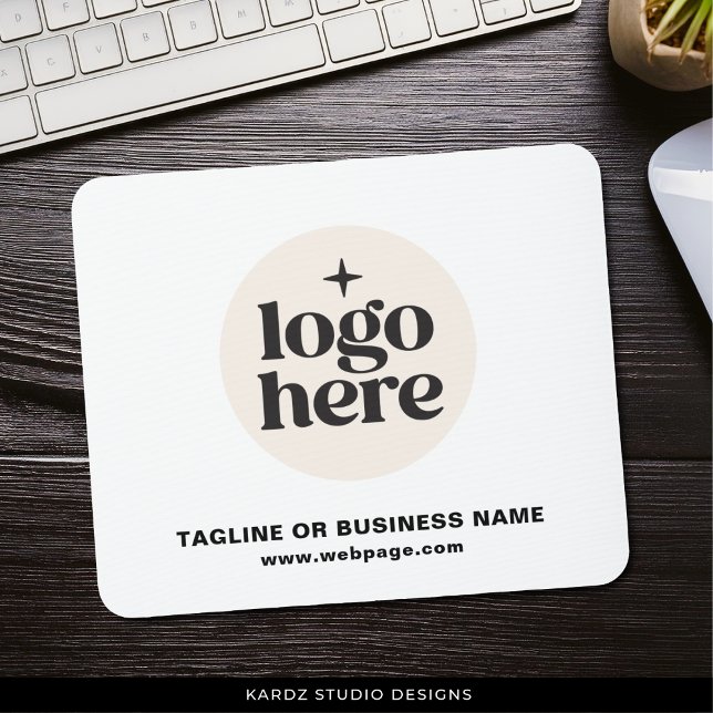 Minimalist Custom Text Business Company Logo Mouse Mat (Creator Uploaded)
