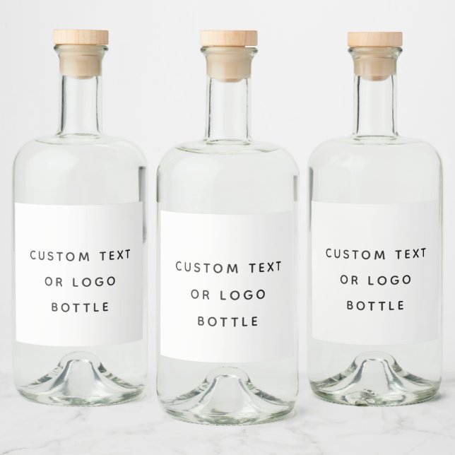 Minimalist Custom Text Or Logo Liquor Bottle Label (Bottles)