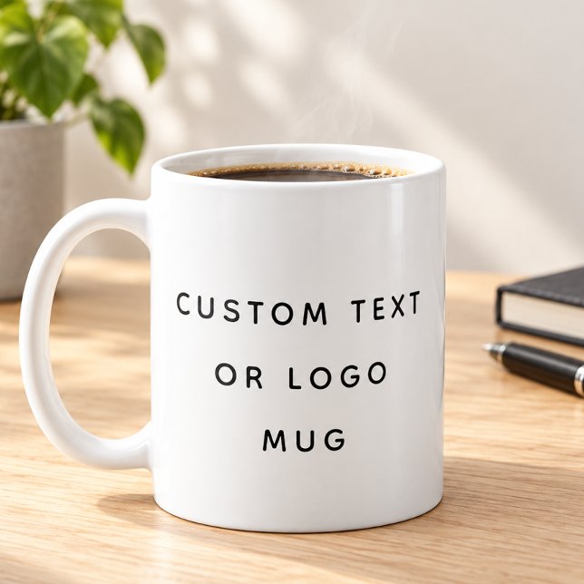 Minimalist Custom Text Or Logo Mug (Creator Uploaded)