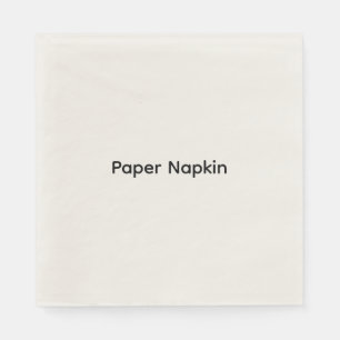 Minimalist Custom Text Personalised Paper Napkin