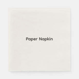 Minimalist Custom Text Personalised Paper Napkin