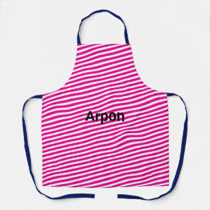 Minimalist Custom Text White Apron - Modern Person