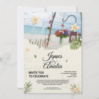 Minimalist Custom Wedding Invitation Card