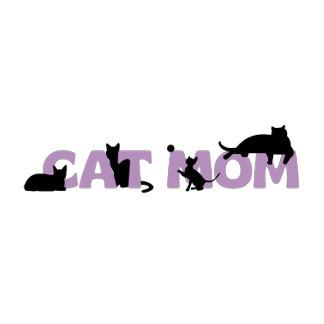 Minimalist Customisable Cat Mum Text Shadow Image T-Shirt